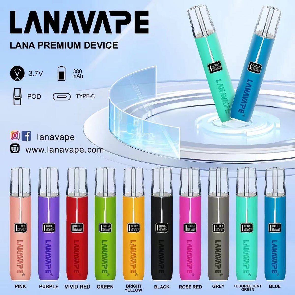 【LANA】高級皮革主機 兩檔調節8/10W 一代煙彈通用-VAKA糖果雲煙館