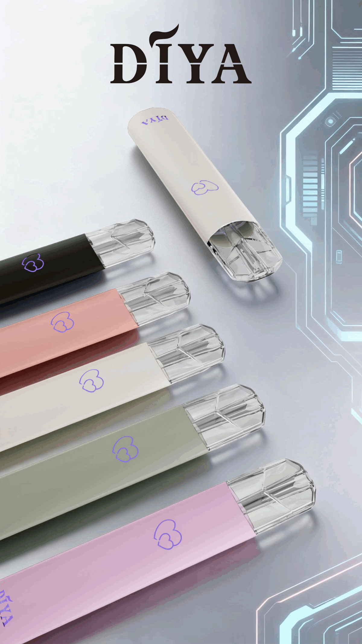 DIYA 叮啞一代主機｜通用一代煙彈｜Type-C 快充｜輕巧便攜電子霧化主機-台灣現貨